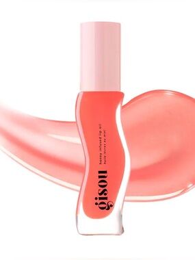 Gisou Honey Infused Lip Oil in Bee-llini Peach Sheer Soft Peach